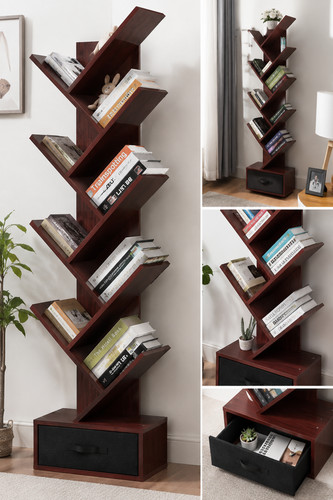 Tier bookshelf wooden - bookshelf, frame