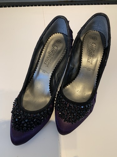 Purple satin beaded new - new, look