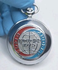 Soyuz Apollo 1975 Inter Cosmos Russian Pocket Watch MOLNIJA Working 