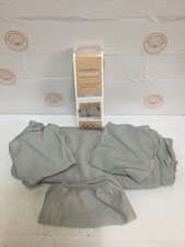 Sleepdown 100% Bamboo Plain Grey Organic Duvet Cover Quilt Pillow Cases200cm x 2