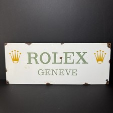Original Rolex Geneve Enamel Dealer’s Display Sign Watch Shop