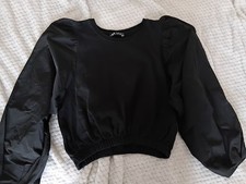 Zara Black Puff Sleeve Mixed
