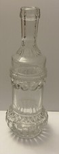 Pressed Glass Oil Soda Bottle