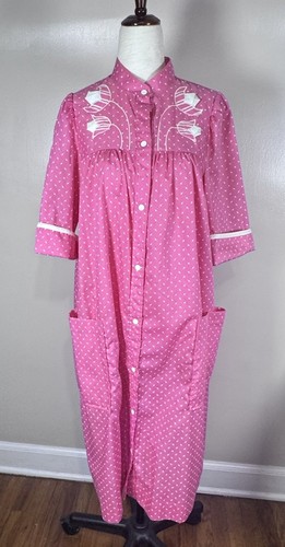 Vintage 80s pink polka dot - polka,