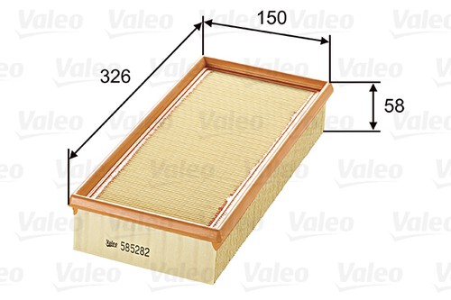 Valeo 585282 air filter - valeo-oe, 585282-oe