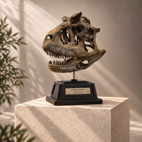 Carnotaurus fossil skull - carnotaurus,, fossil,