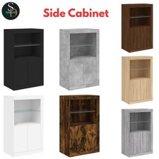 Side Cabinet with LED Lights Storage Sideboard Cupboard Engineered Wood vidaXL