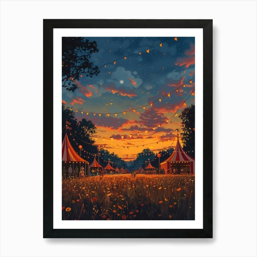 Sunset the circus - sunset, art