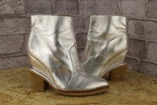 SILVER LEATHER ANKLE DISCO