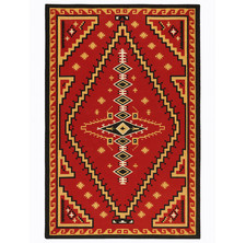 Hand woven navajo wool rug - navajo,