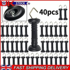 40x Electric Fence Gate Handle Heavy Duty Fencing Internal Spring Hooks UK STOCK