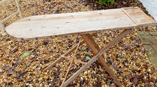 Vintage wooden ironing board - vintage,