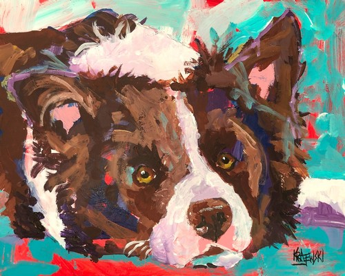 Border collie print - collie, of