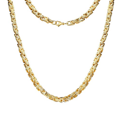 Men king chain gold plated - king,
