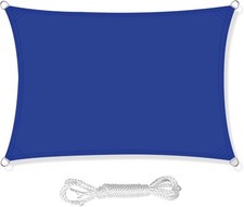 HEYOMART Sun Shade Sail 3m x 4m Rectangle Shade Sails Waterproof Outdoor Garden