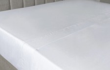 Belledorm Egyptian Cotton Single Flat Sheet 400 TC NWOT with Satin Cording