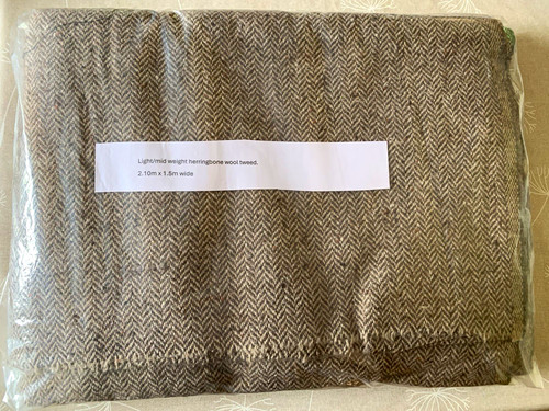 Herringbone wool tweed - herringbone,