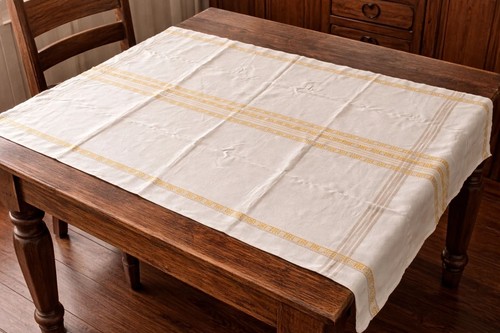 Vintage tablecloth white - , and