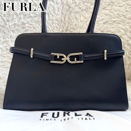 Furla meti black leather - leather, arch