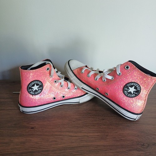 Pink glitter converse - converse, chuck