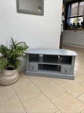Corner TV Unit Wood Grey Finish