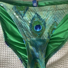 Vix Peacock Bikini Bottoms Size L New