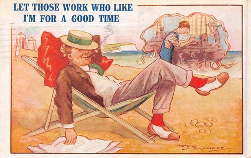 Postcard comic seaside gent - postcard,