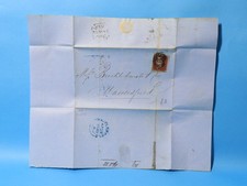 1849 penny red letter cover - 1d,