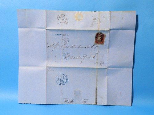 1849 penny red letter cover - 1849, 1d