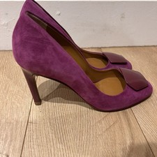 Hobbs London Women's Purple Suede Court Shoes Size 3 EU 36 Made In Italy