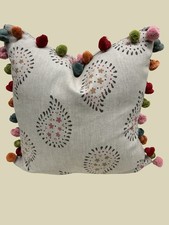 Susie Watson Designs Fabric Statement 20” Cushion, Complete With Feather Inner.