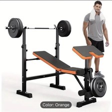 Foldable Weight Bench with Squat Rack – 299kg Capacity 6-in-1