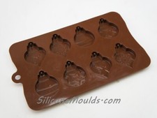 8 cell Hanging Christmas Bauble Silicone Chocolate Candy Mould Cake Decorating