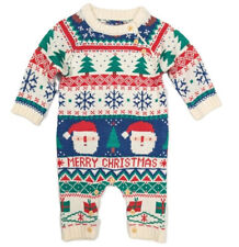 Baby Christmas Romper Knitted Santa Boy Girl Unisex Winter Party