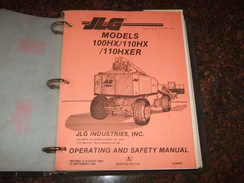 Jlg 100hx 110hx 110hxer - jlg,