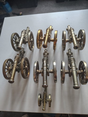 Vintage brass cannon desk - vintage,