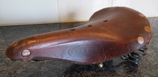 Vintage Genuine Brooks Flyer Special Brown Leather Bike Saddle