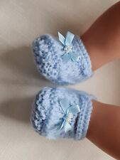 Dolls Booties hand Knitted For