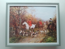 Vintage Heywood Hardy Hunting Scene print 'Through The Copse' FRAMED