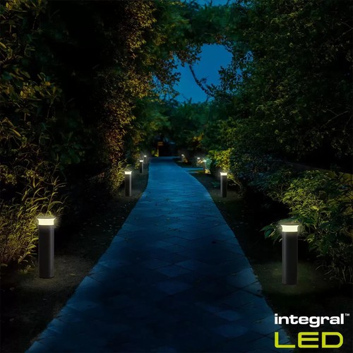 Integral outdoor bollard light - bollard,