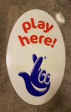 National Lottery Swinging Shop Sign Plastic 31x19" Man Cave Lotto Winner 02-09