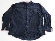 Casa Moda Corduroy Shirt Long Sleeve Large Blue