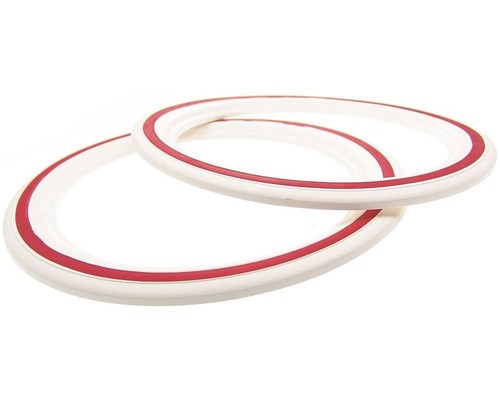 White wall rings red - white,