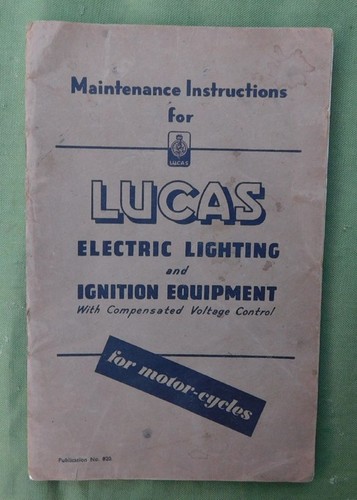 Lucas motorcycle book - lucas,