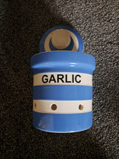 t g green cornishware blue garlic jar