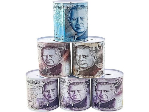 King charles note metal tin - metal,
