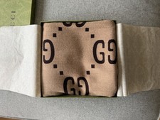 Gucci GG Wool Scarf Beige