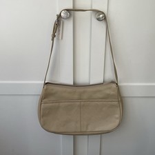 Beige Leather hand Bag Medium