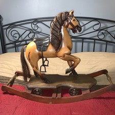 VTG Hand Carved Wood Rocking