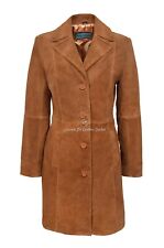 Ladies Leather Coat Tan